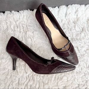 Cole Haan brown suede heels, size 7B